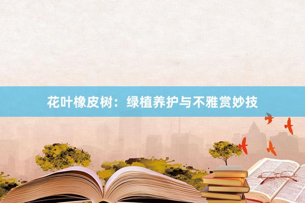 花叶橡皮树：绿植养护与不雅赏妙技