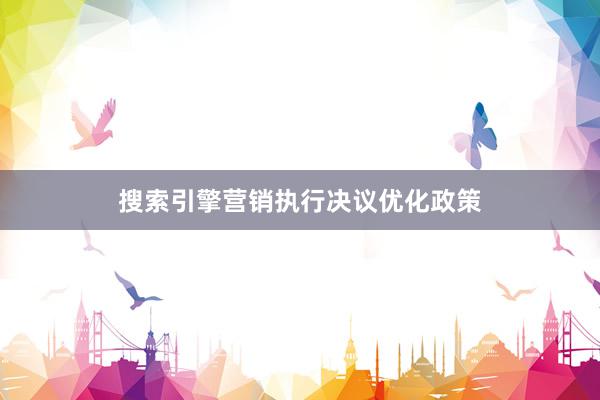 搜索引擎营销执行决议优化政策